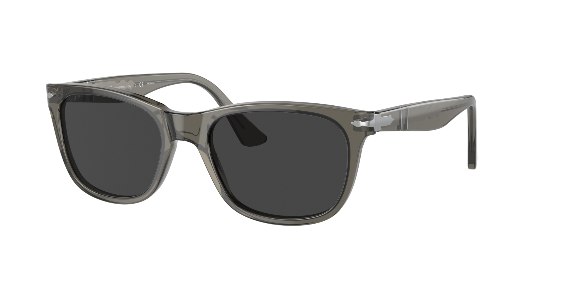 Persol Homme Sunglass PO3291S - Couleur du Monture Gris Taupe transparent Couleur de Lentille Polaris Noir 148 €