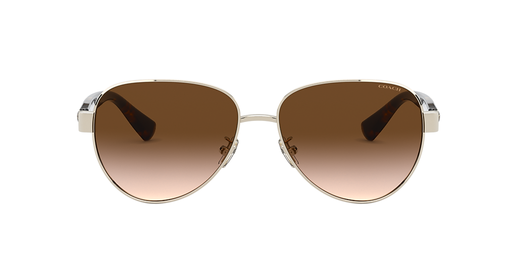 Coach L1128 L (57 - 15) with Brown lenses and Gold frame