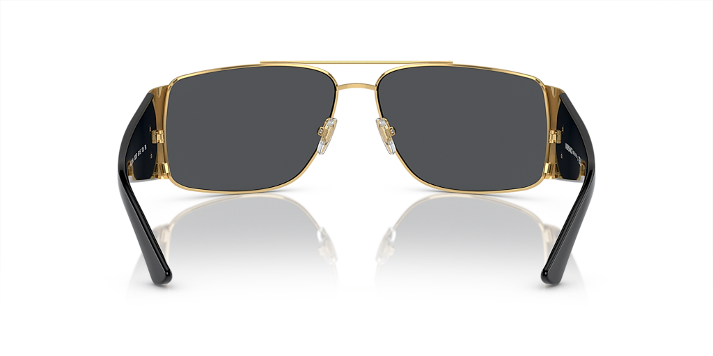 Versace 0VE2163, Gold/Grey/Dark Grey, Woman\'s Sunglasse, Size 63X15X135 Versace VE2163 Polarized Sunglasses- Gold/Grey dark gray  main image 4