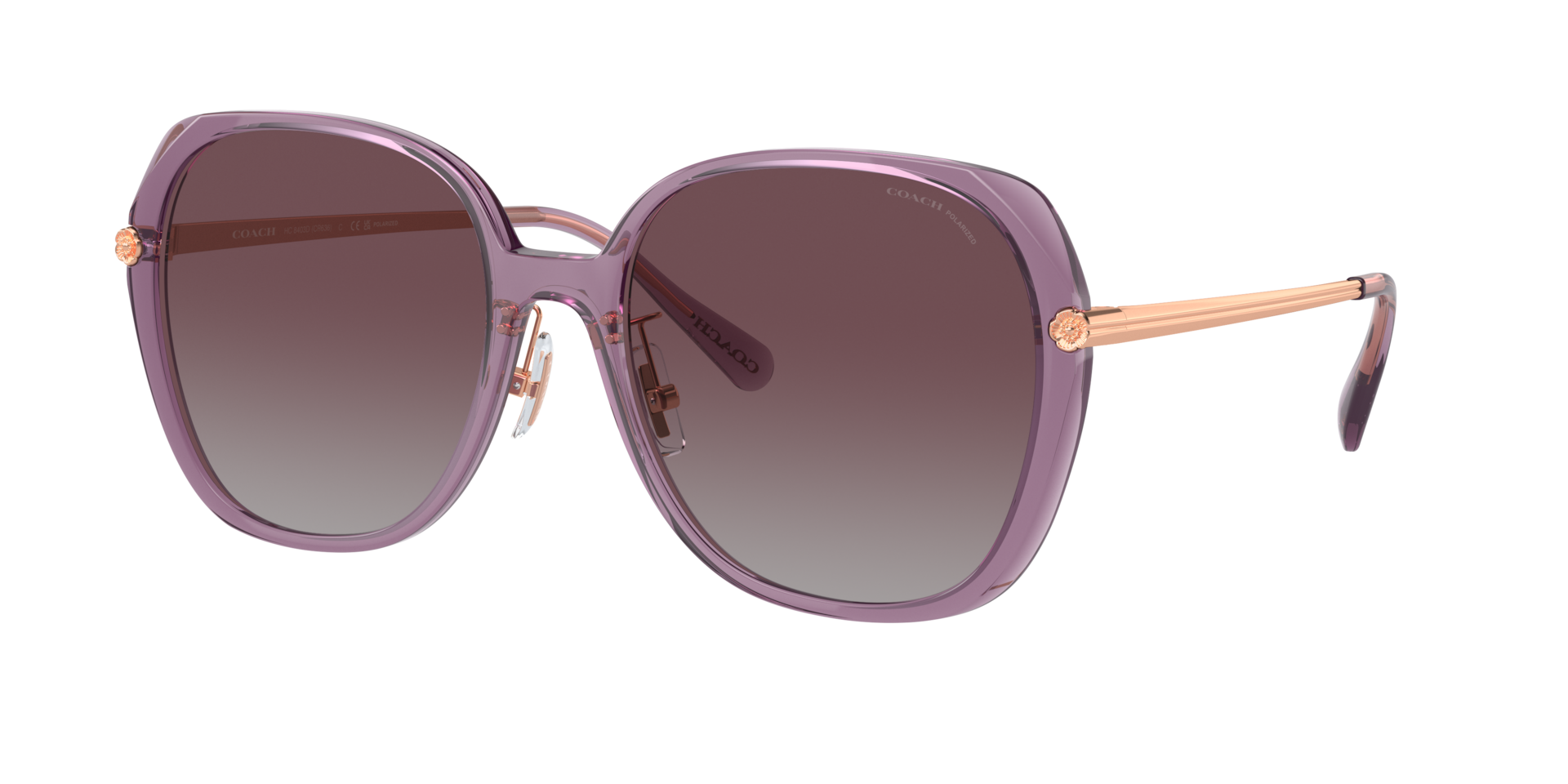 Coach Femme Sunglass CR636 - Couleur du Monture Transparent Pourpre Couleur de Lentille Dgrad Pourpre Gris Polar 89 €