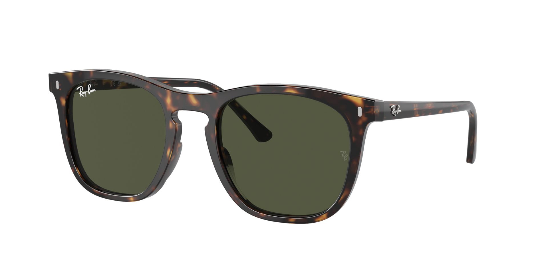 Ray-Ban Unisex Sunglass RB2210 -  Frame color: Havana, Lens color: Green