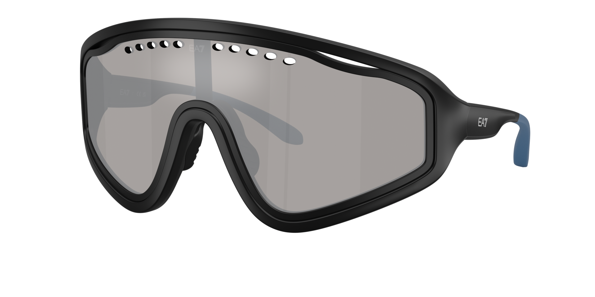 EA7 Man Sunglass Q74005 -  Frame color: Matte Black, Lens color: Light Grey Mirror Silver