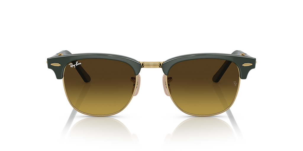 Ray-Ban Clubmaster Folding L (51 - 21) with Brown lenses and Green