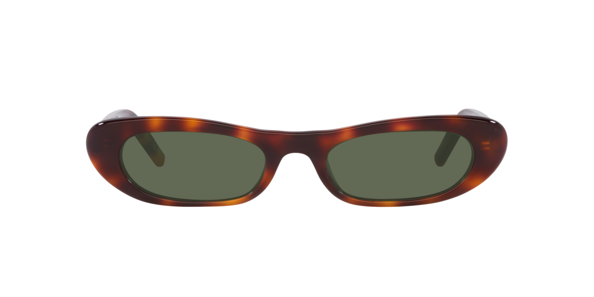 Saint Laurent Tortoiseshell Sunglasses with Green Lenses and Black Case Saint Laurent Corner Angle Sunglasses with Brown Lenses main image 2