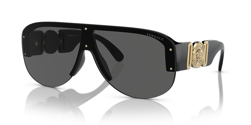 Versace VE4391 XL (0 - 148) com Lentes Cinza e Armação Preto