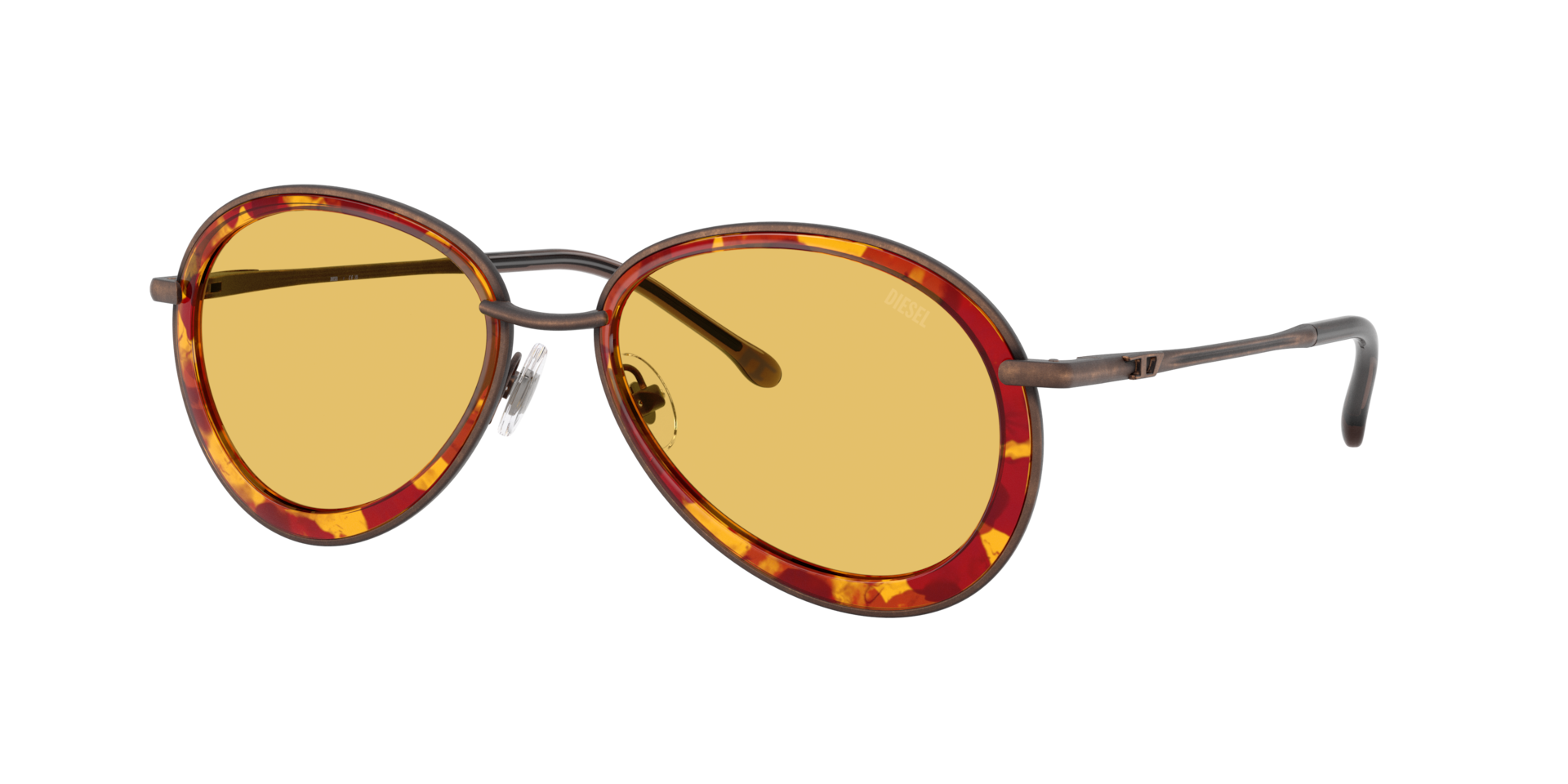 Diesel Unisex Sunglass DL1016 -  Frame color: Antique Copper, Lens color: Yellow