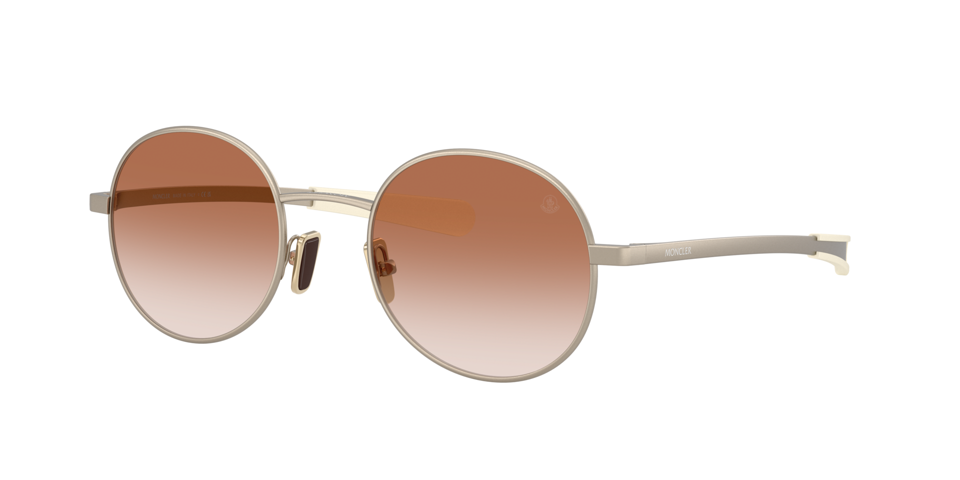 Moncler Unisex Sunglass Centro - Frame color: Matte Bronze, Lens color: Gradient Pink