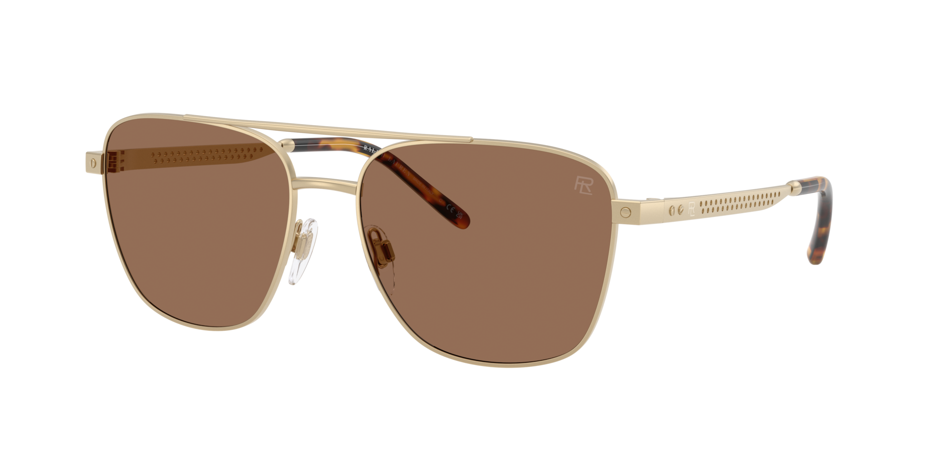 Ralph Lauren Man Sunglass RL7091 -  Frame color: Semi Shiny Pale Gold, Lens color: Brown