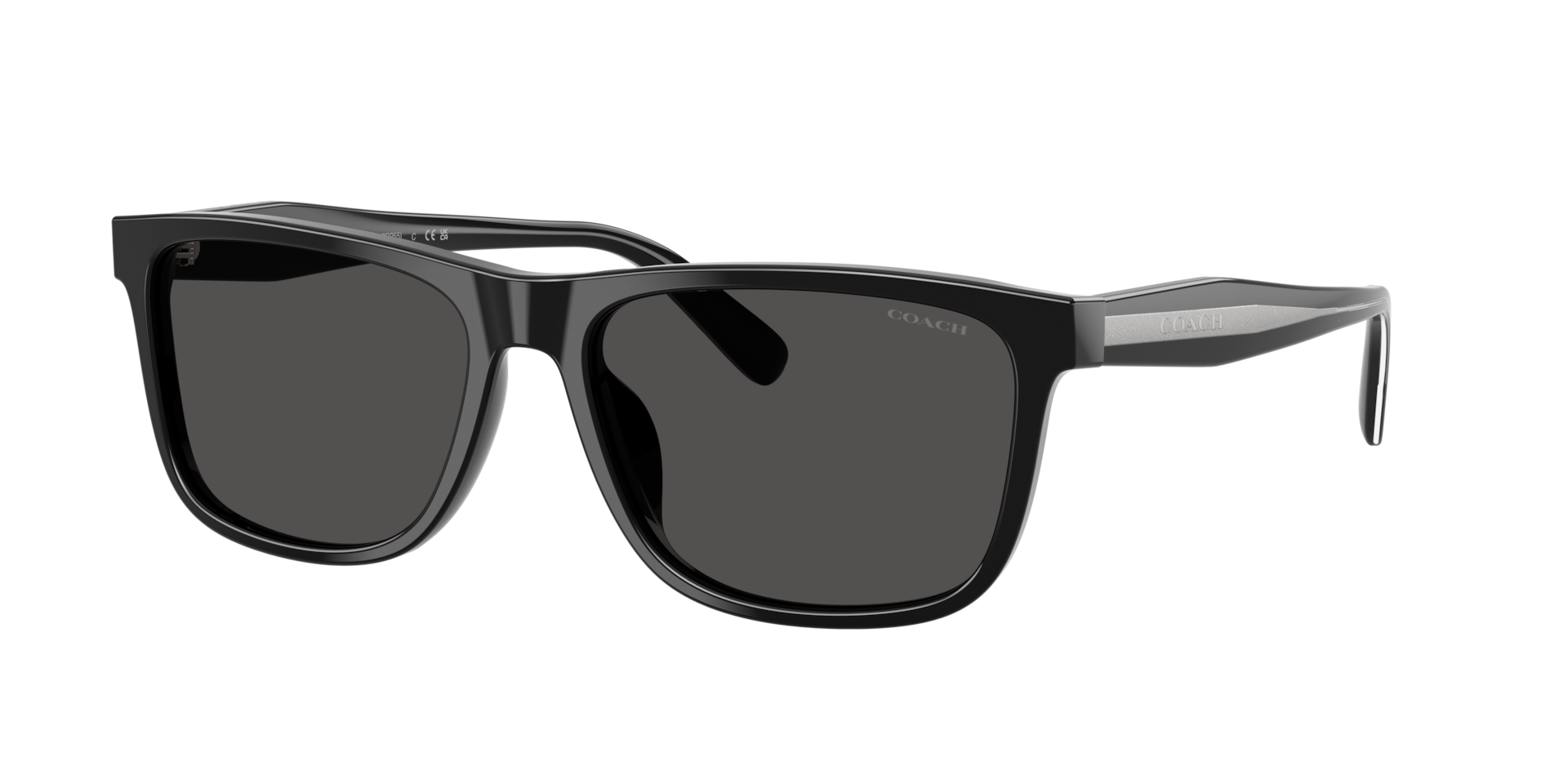 Coach Man Sunglass CDP55 - Frame color: Black, Lens color: Grey Solid