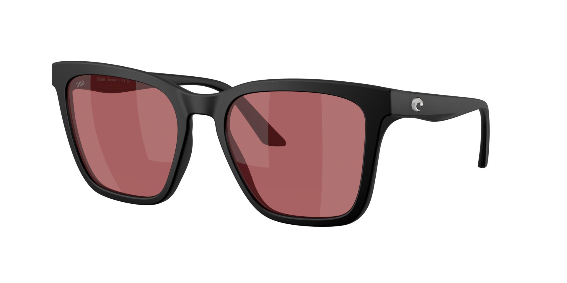 Costa Del Mar Lifestyle Sunlace Women's Netplus Black Frame Rose 580G Polarized Lens Sunglasses 06S9142-91420255
