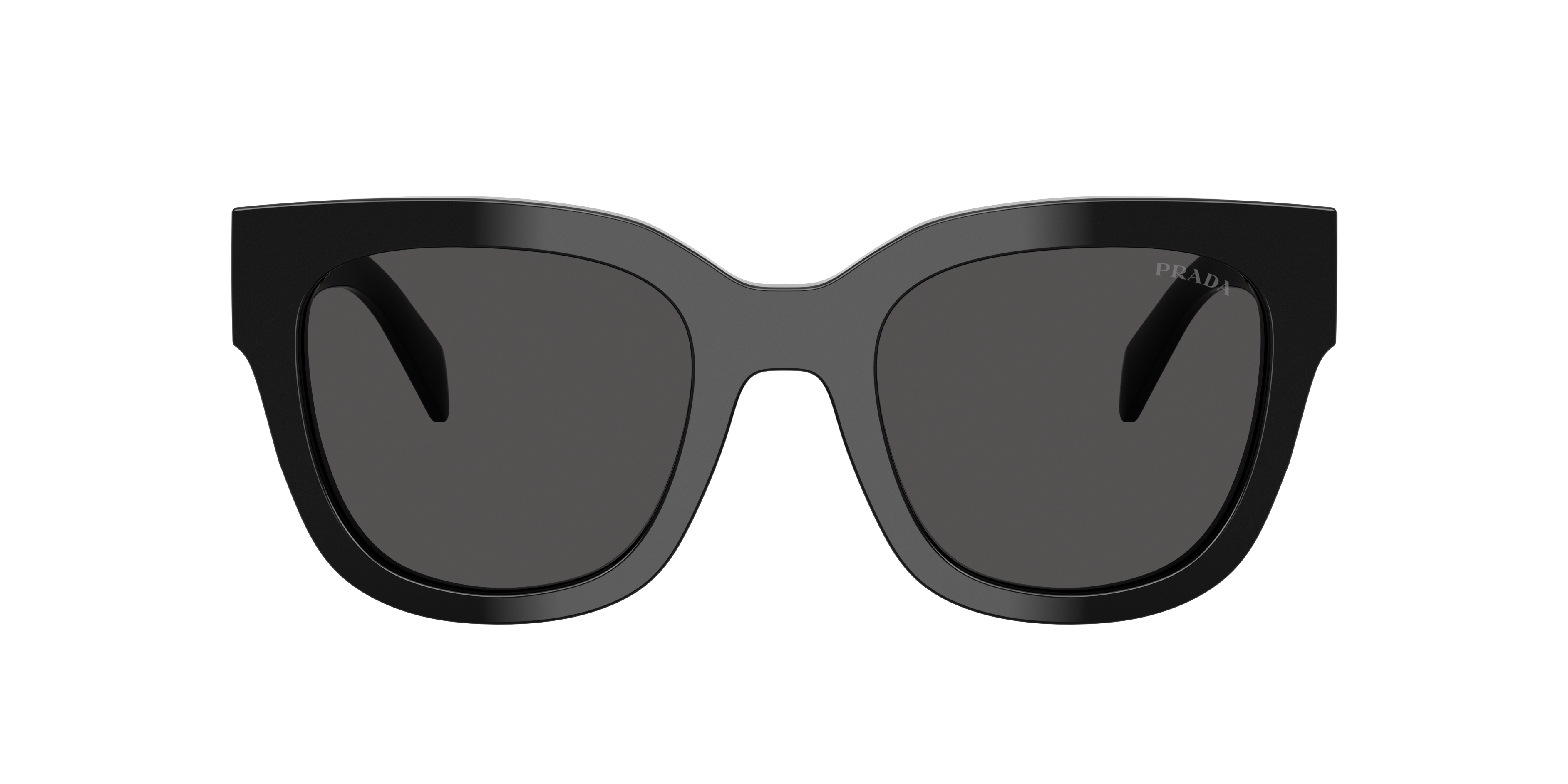 Prada PR C04SF L (53 - 20) with Grey lenses and Black frame
