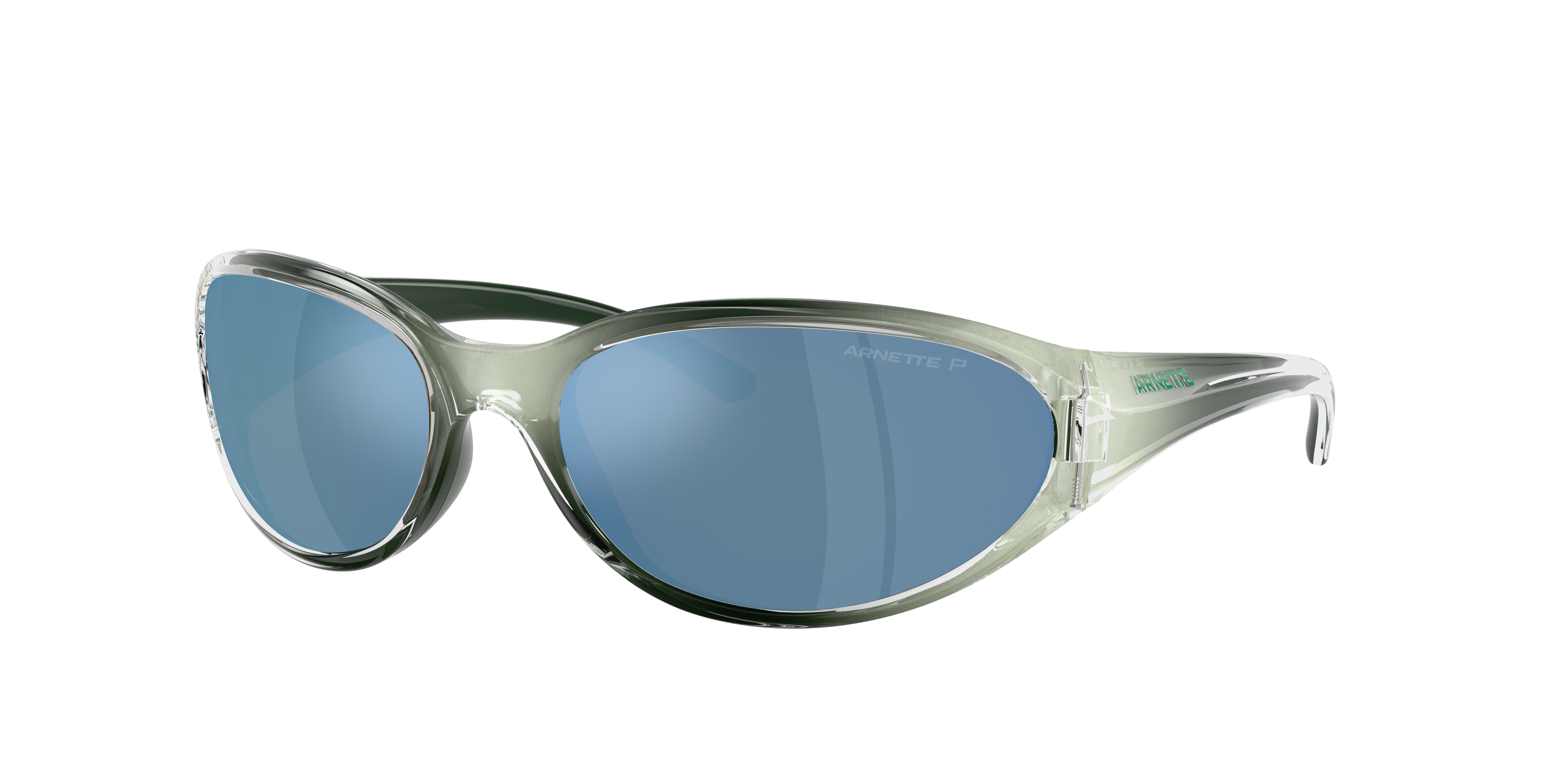Arnette Man Sunglass Raven -  Frame color: Flashcoat Green, Lens color: Dark Grey Mirror Water Polarized