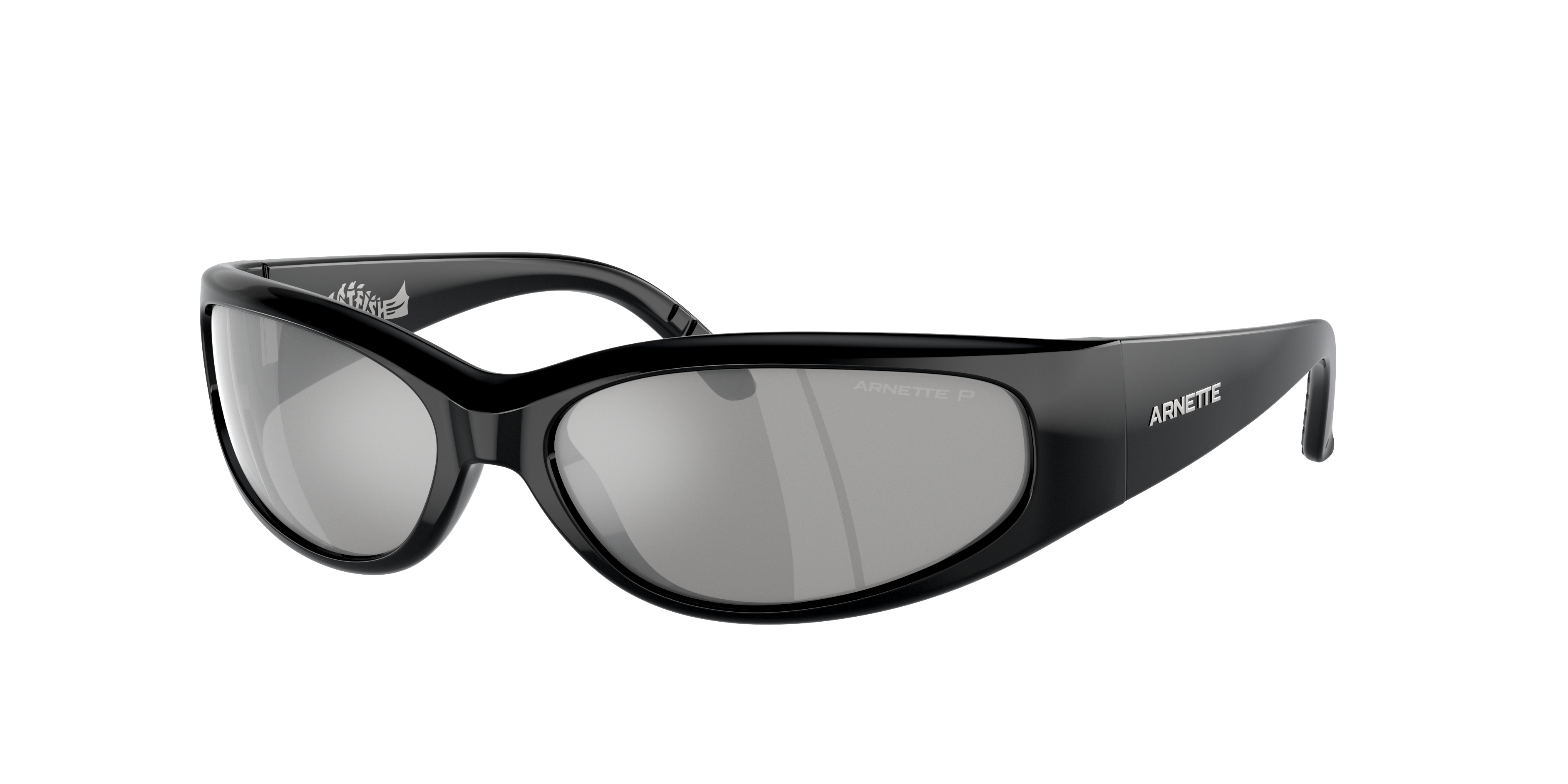 Arnette Man Sunglass Catfish -  Frame color: Recycled Black, Lens color: Silver
