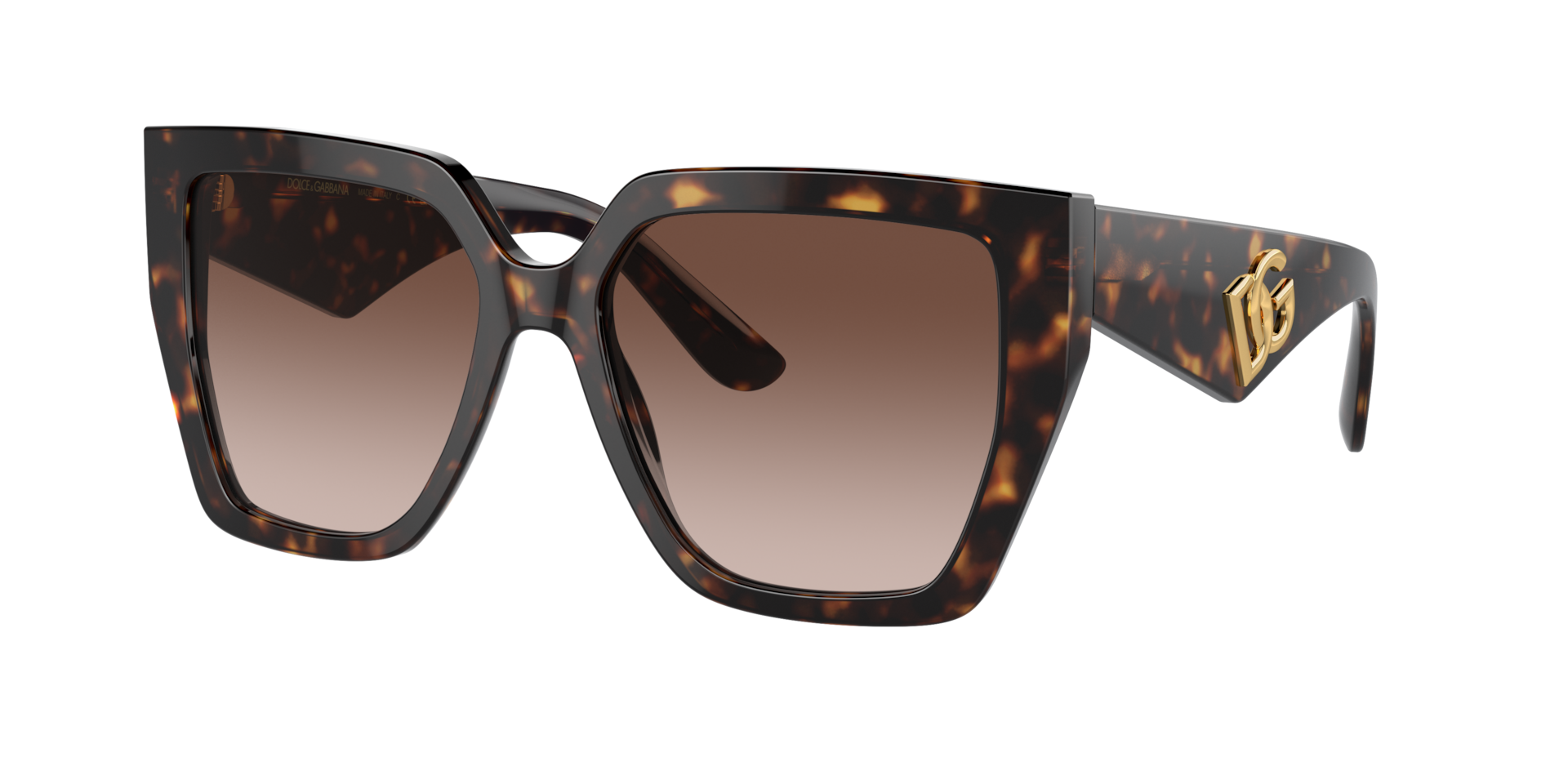 Dolce&Gabbana Frau Sunglass DG4438F - Rahmenfarbe: Havana, Linsenfarbe: Braun Verlaufstönung