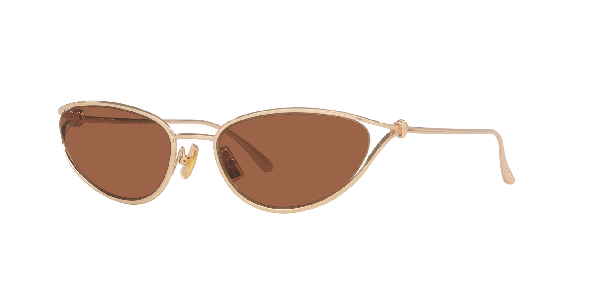Bottega Veneta Woman Sunglass BV1330S Frame color Gold Lens color Brown