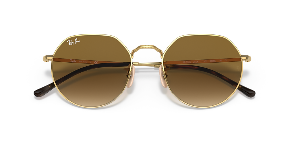 Ray-Ban Jack L (53 - 20) with Brown lenses and Gold frame