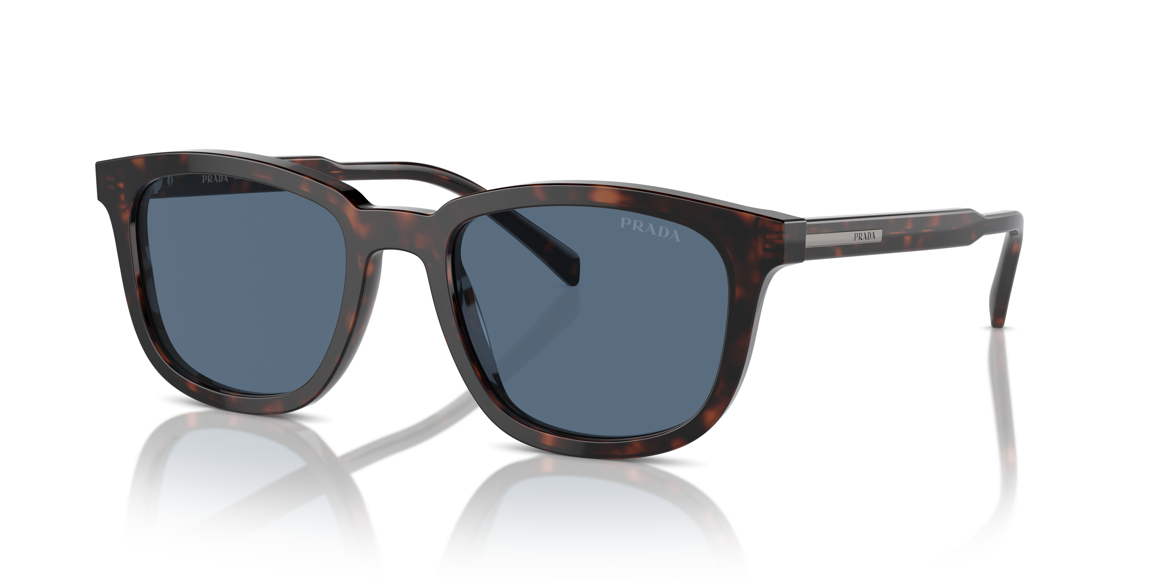 Prada PR A21SF XL (55 - 19) with Blue lenses and Tortoise frame