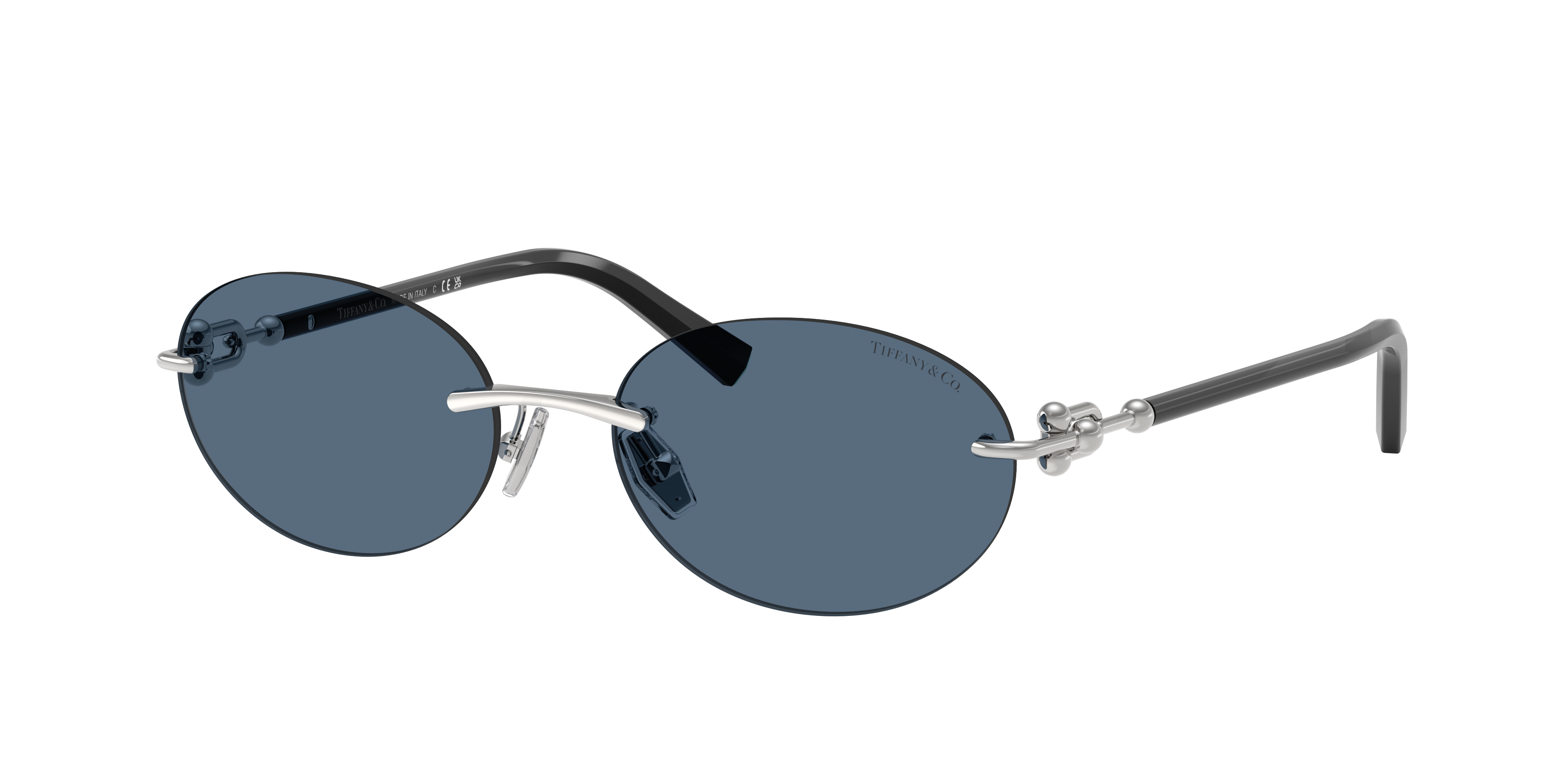 Tiffany & Co. TF3104D L (56 - 18) with Blue lenses and Silver