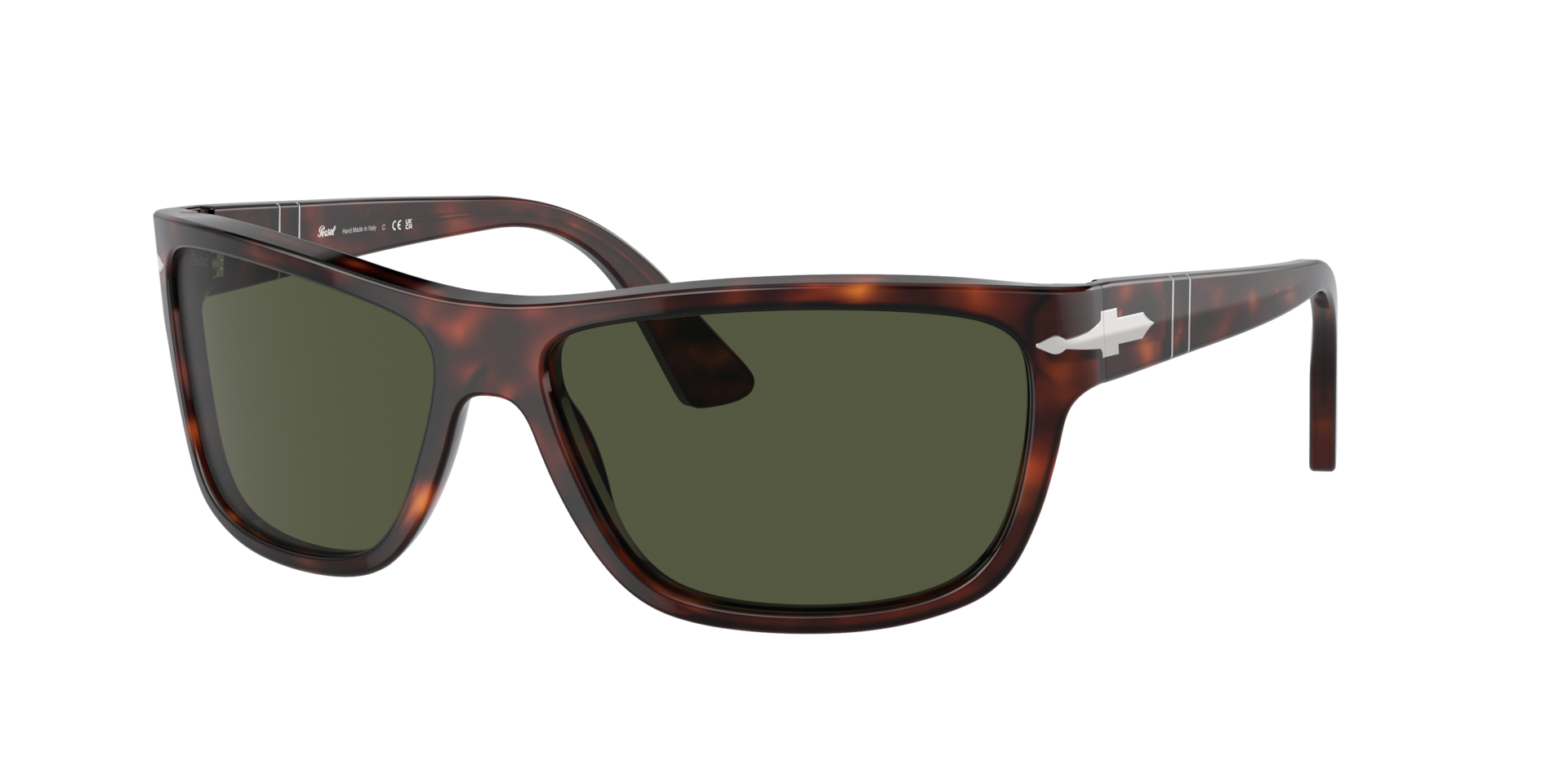 Persol Unisex Sunglass PO3342S -  Frame color: Havana, Lens color: Green