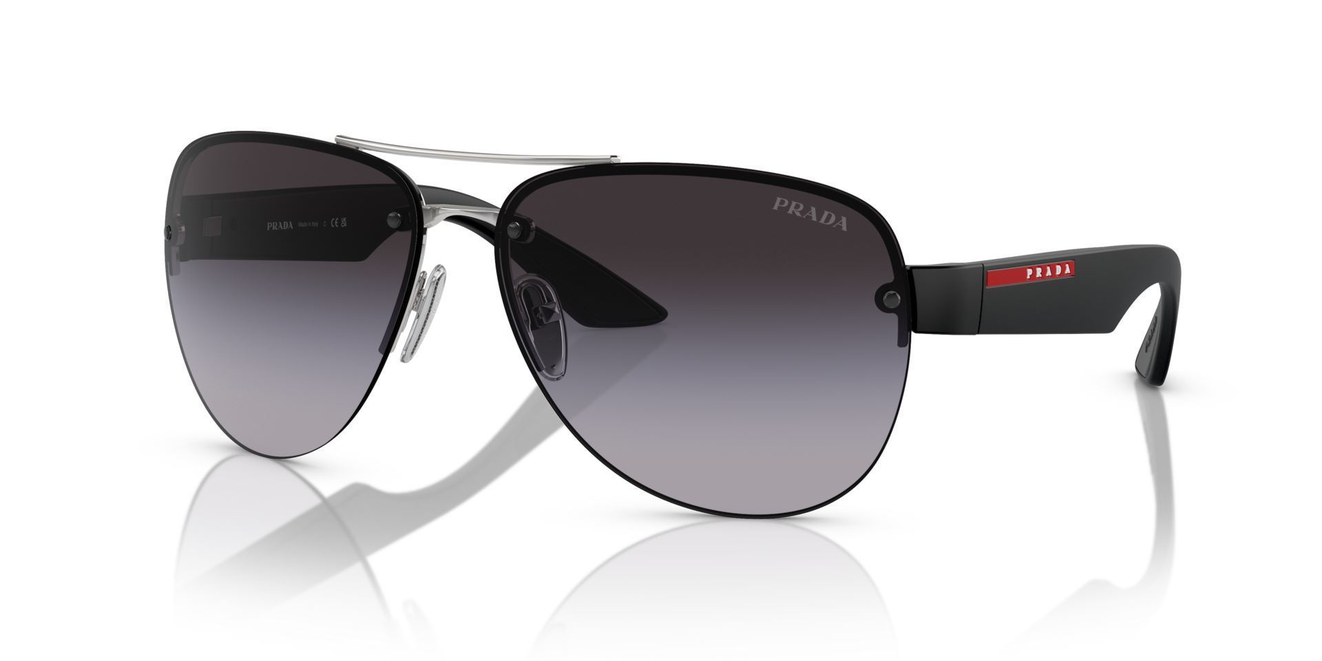Prada Linea Rossa PS 55YS XXL (64 - 14) with Grey lenses and