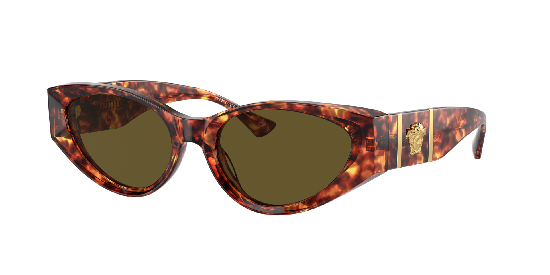 Versace Brown Ve4454 543773 Woman Sunglasses Acetate Turtle Cat Eye Normal - Image 3