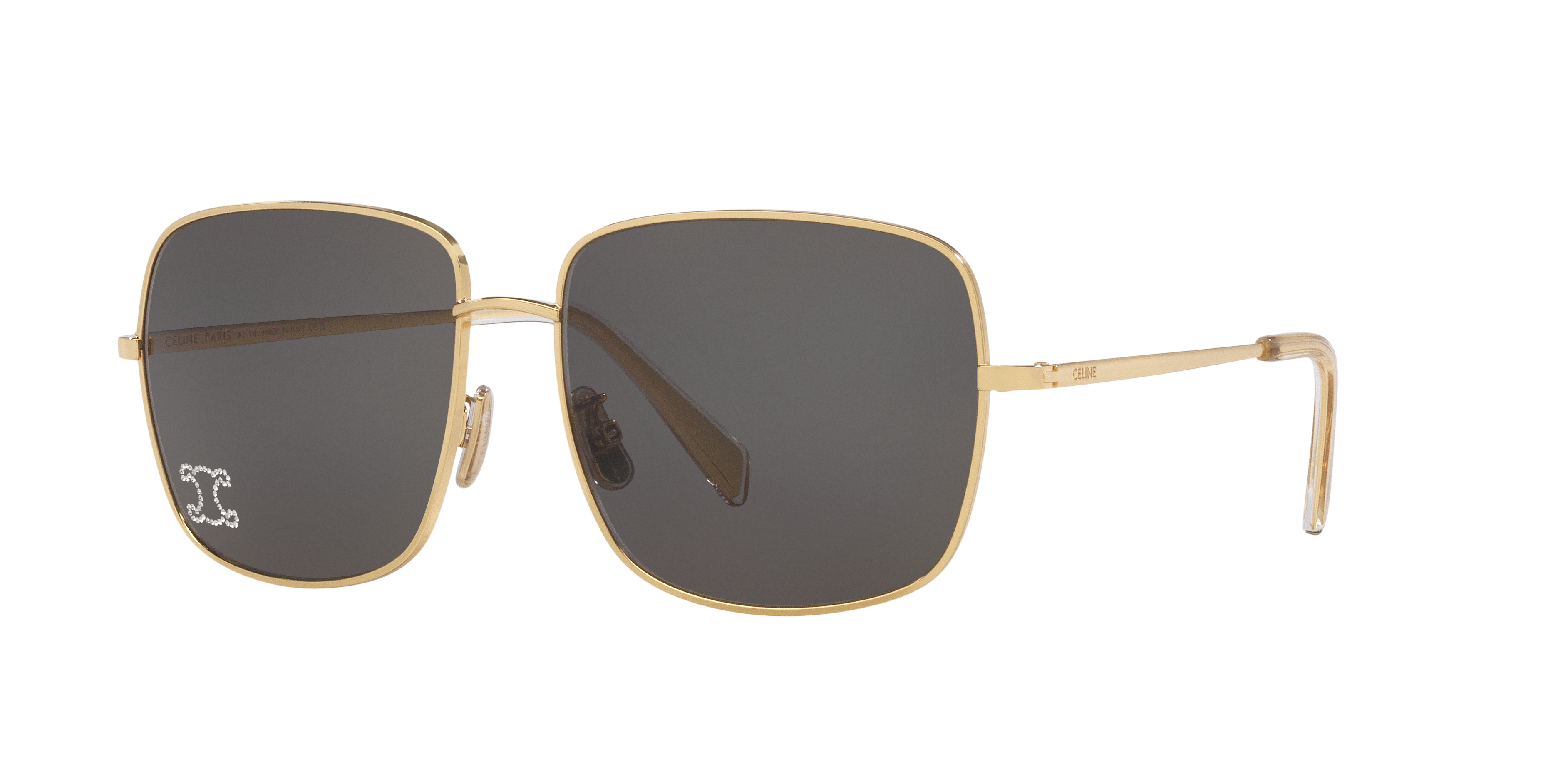 Celine Rhinestone Triomphe CL40284U L (59 - 16) with Grey lenses