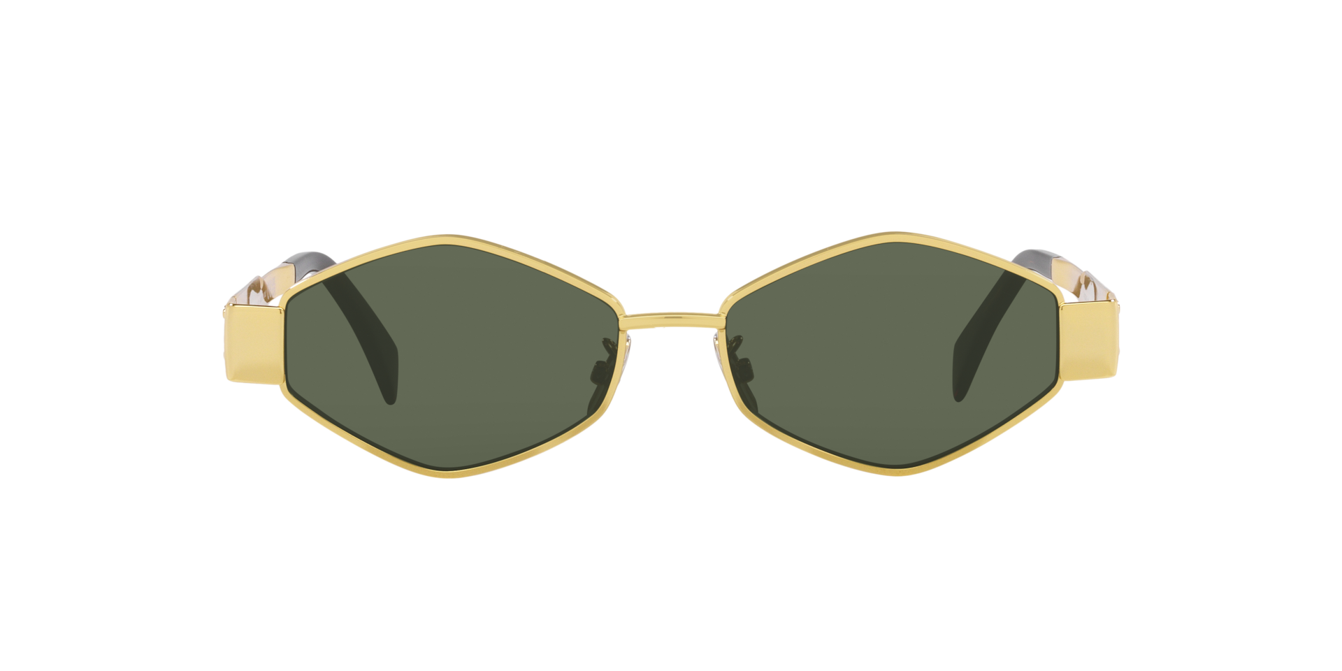 Celine Metaltriomphe XS (54 - 16) with Green lenses and Gold frame
