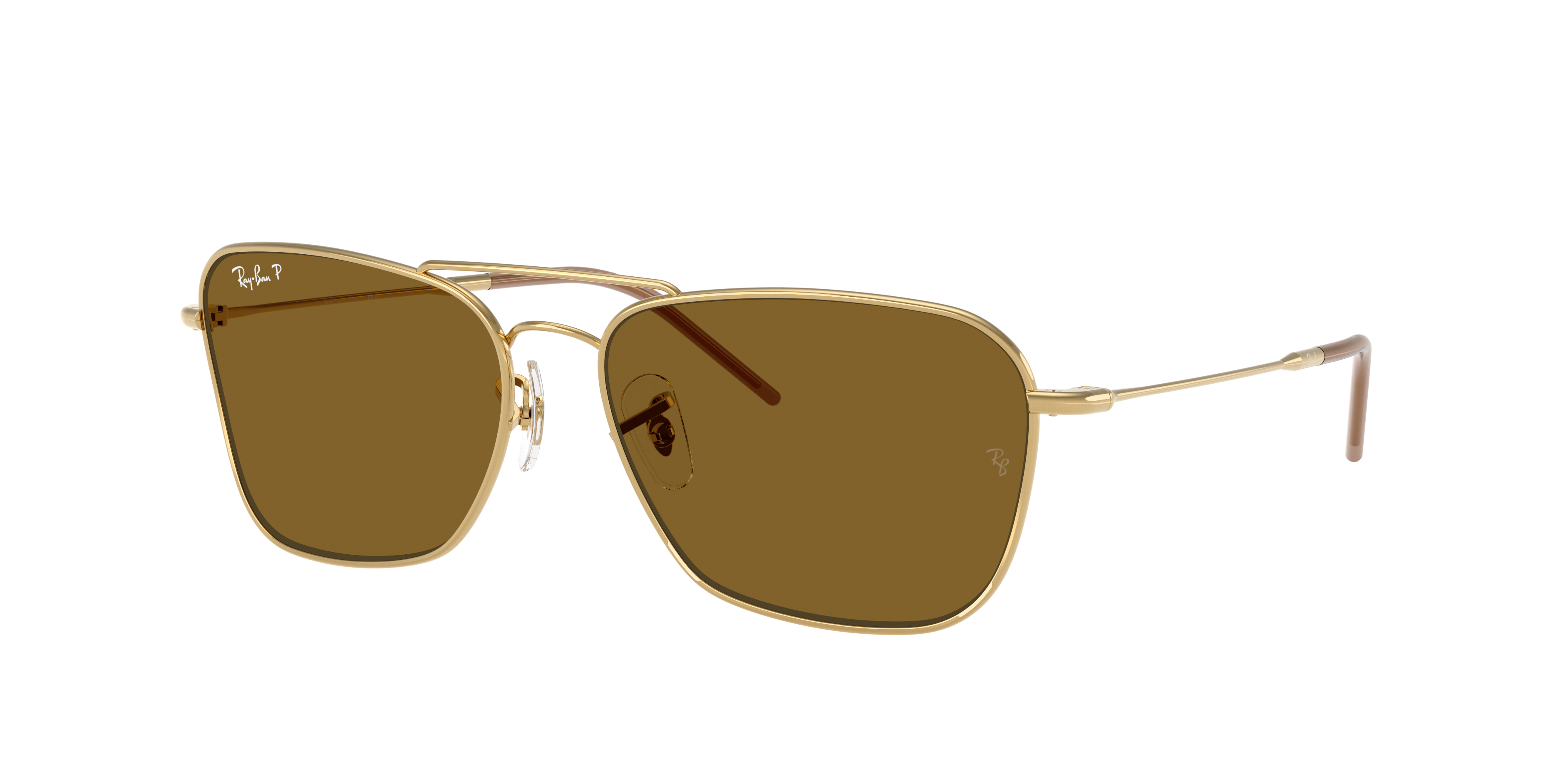 Ray-Ban Caravan Reverse XXL (61 - 15) with Brown lenses and Gold