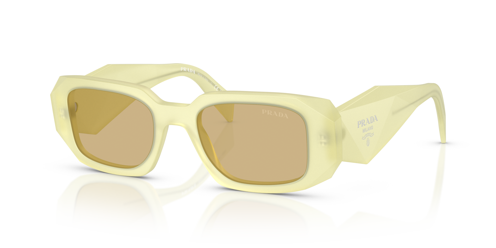 Prada PR 17WS S (49 - 20) with Yellow lenses and Yellow frame