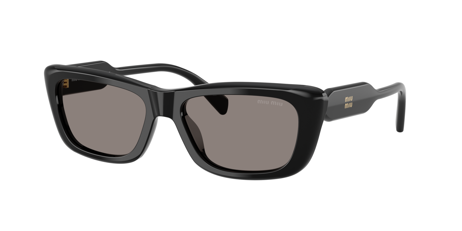 Miu Miu Woman Sunglass MU B12SF - Frame color: Black, Lens color: Dark Grey