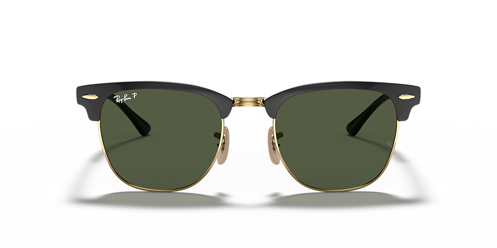 Ray-Ban Clubmaster Metal L (51 - 21) with Green lenses and Black