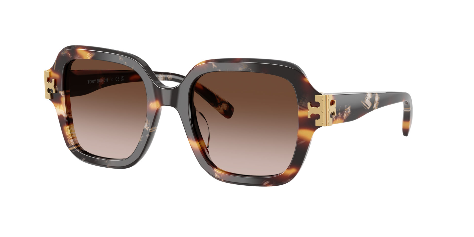 Tory Burch Woman Sunglass TY7231U - Frame color: Dark Tortoise, Lens color: Brown Gradient