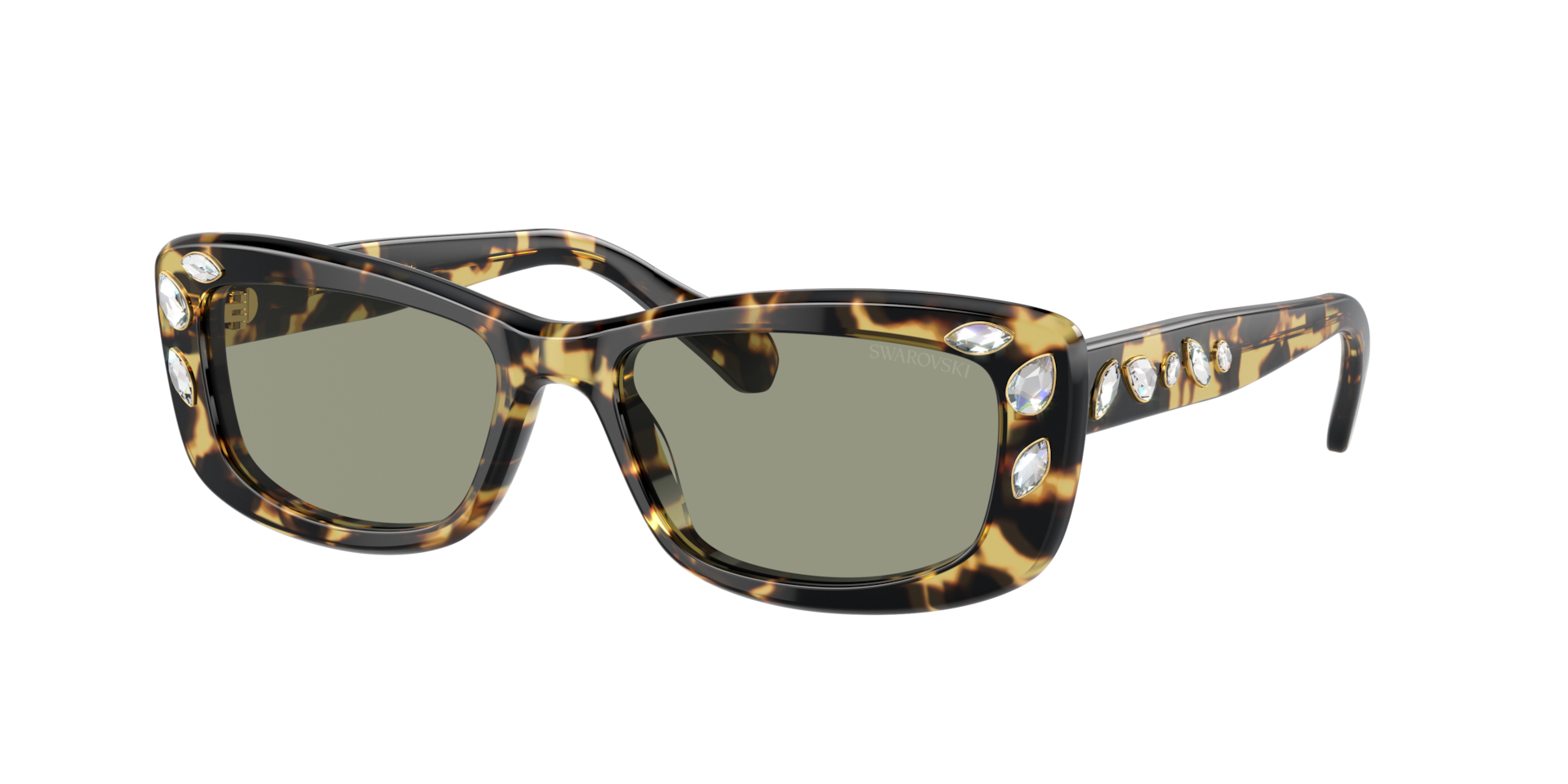 Swarovski Woman Sunglass SK6008 -  Frame color: Medium Havana, Lens color: Green