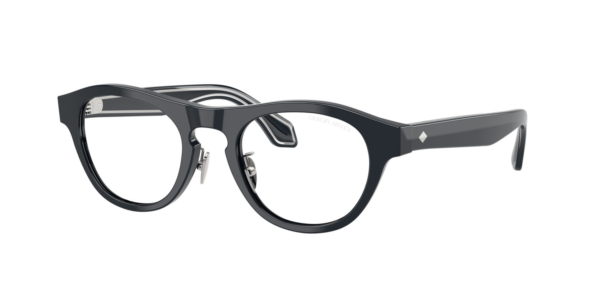 Giorgio Armani Mann Sunglass AR8225 - Rahmenfarbe: Dunkelblau einfarbig, Linsenfarbe: Klar