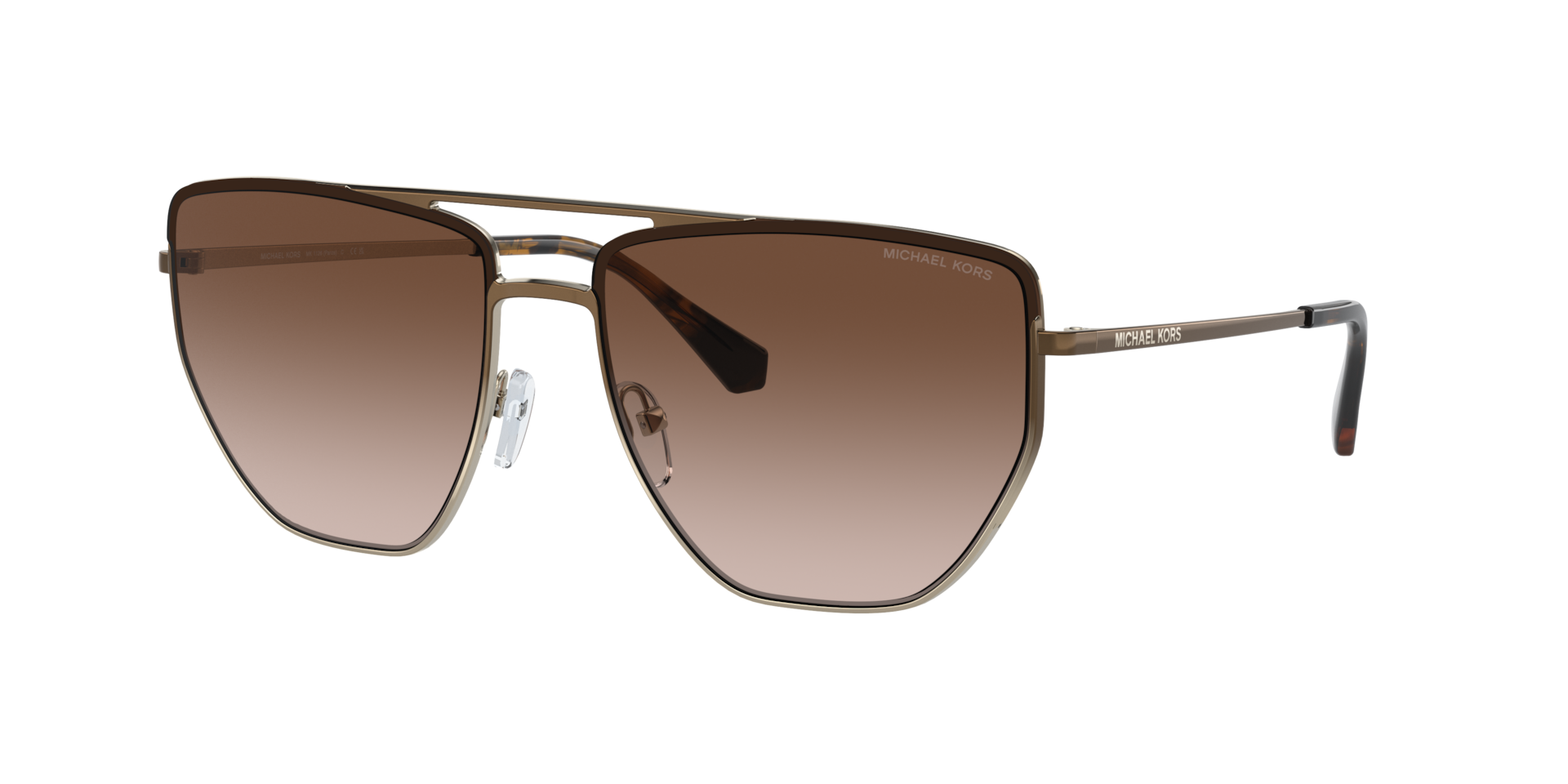 Michael Kors Femme Sunglass MK1126 Paros - Couleur du Monture: Mink Light Gold Gradient, Couleur de Lentille: Dégradé marron