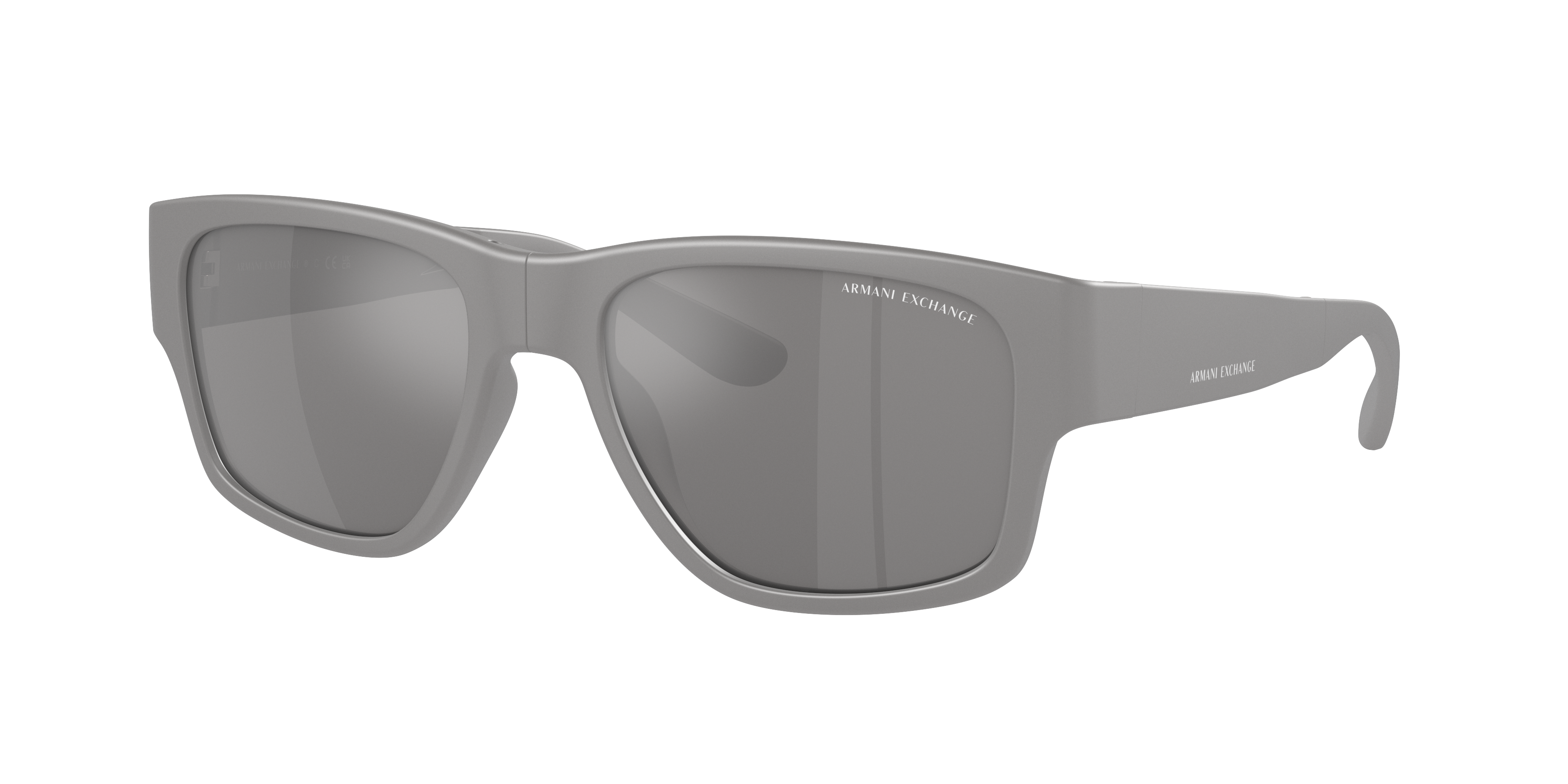 Armani Exchange Man Sunglass AX4141SU -  Frame color: Matte Grey, Lens color: Grey Mirror Silver