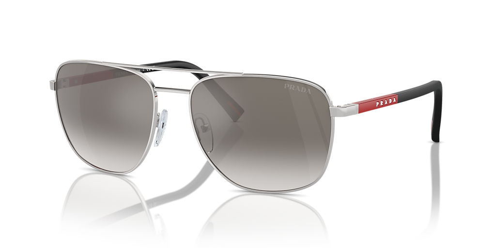 Prada Linea Rossa PS 54ZS XXL (60 - 17) com Lentes Cinza e Armação