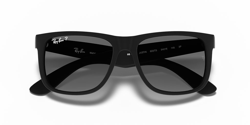 Ray-Ban Justin Classic S (54 - 16) with Grey lenses and Black