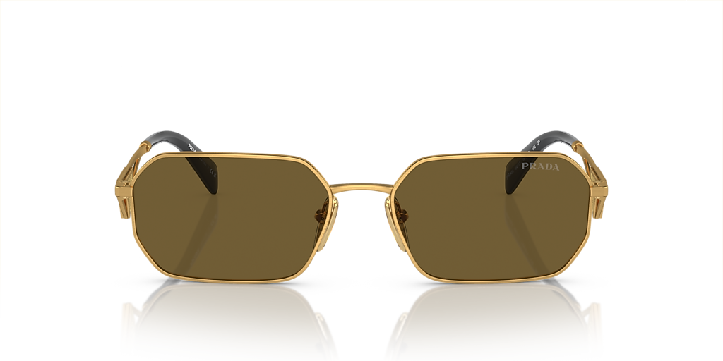 Prada PR A51S XL (58 - 17) with Brown lenses and Gold frame