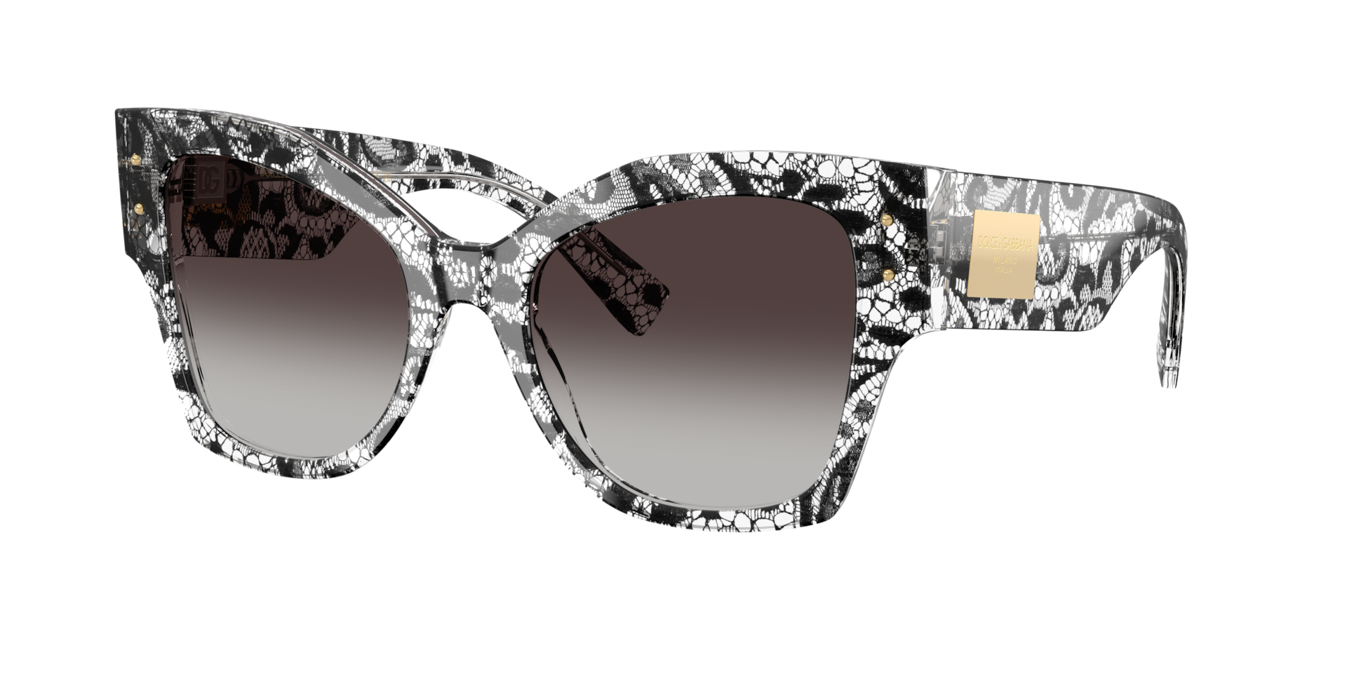 DolceGabbana Femme Sunglass DG4478 - Couleur du Monture Noir Dentelle Couleur de Lentille Noir dgrad Gris 242 €