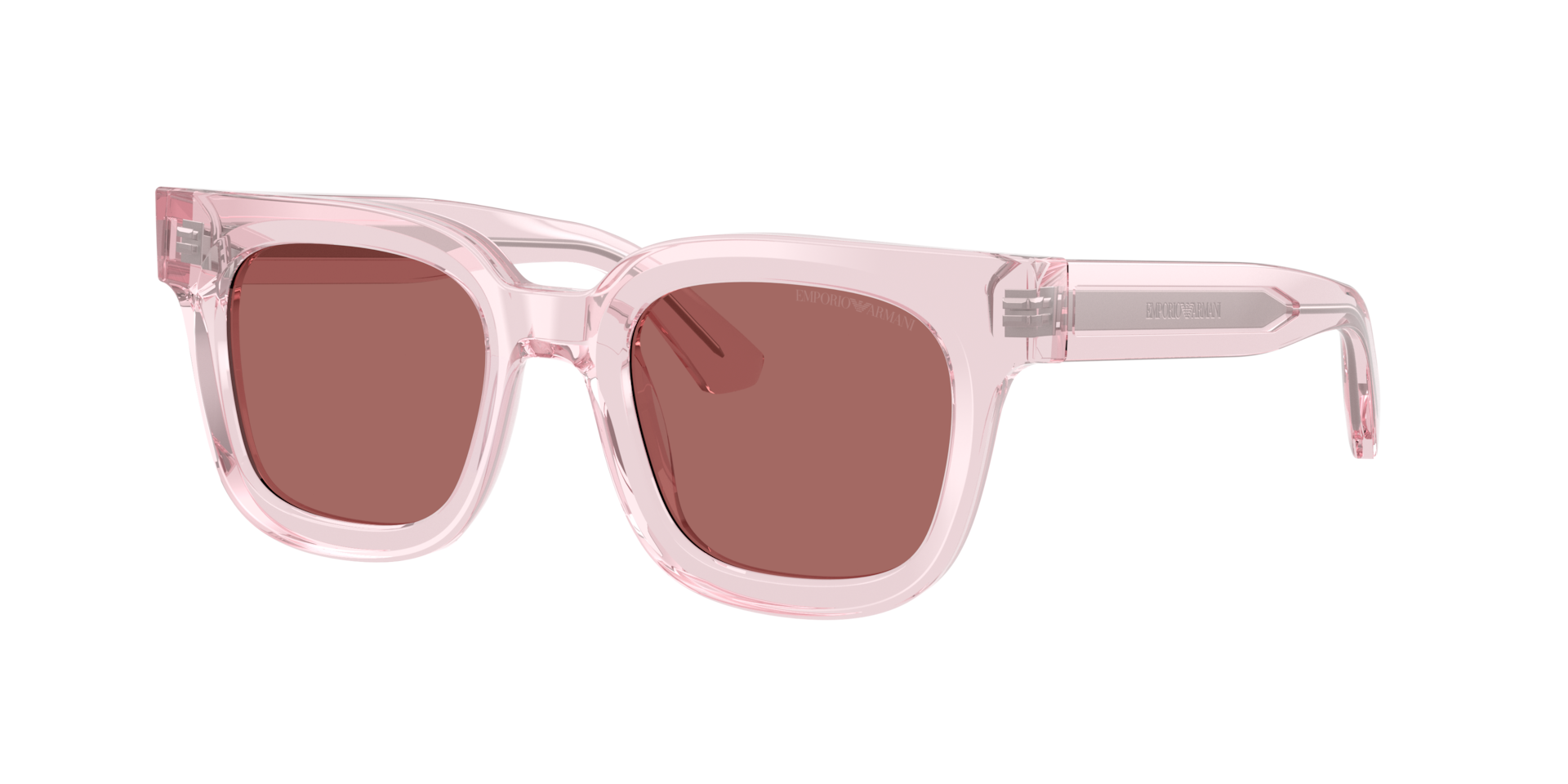 Emporio Armani Brown Woman Ea4271 636669 Sunglasses Acetate Pink Geometric Normal - Image 4