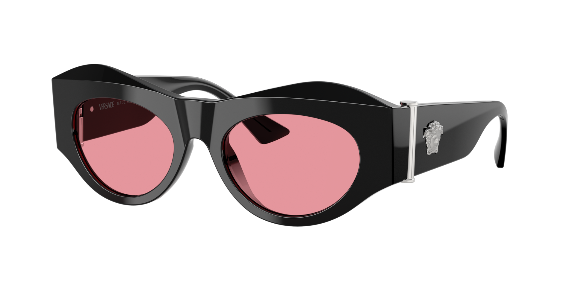 Versace Woman Sunglass VE4477U -  Frame color: Black, Lens color: Pink