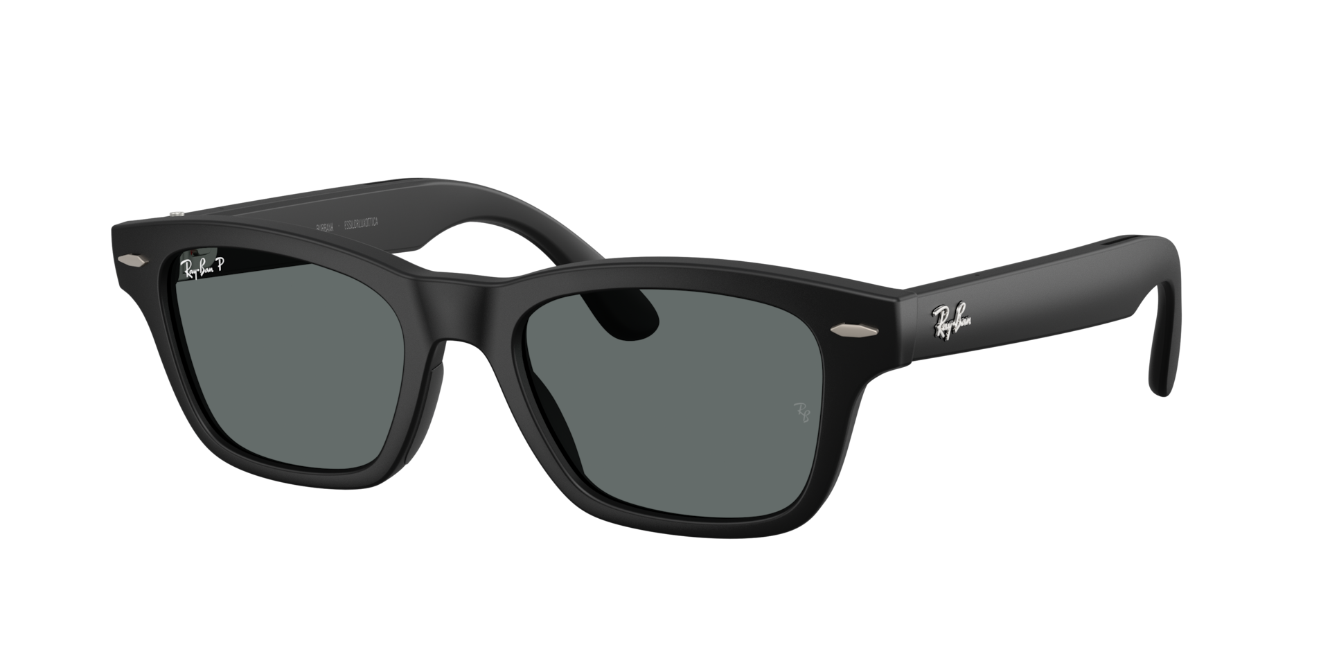 RayBan Unisex RayBan Meta Audio Burbank Frame color Solid Black Lens color Dark Grey Polarized