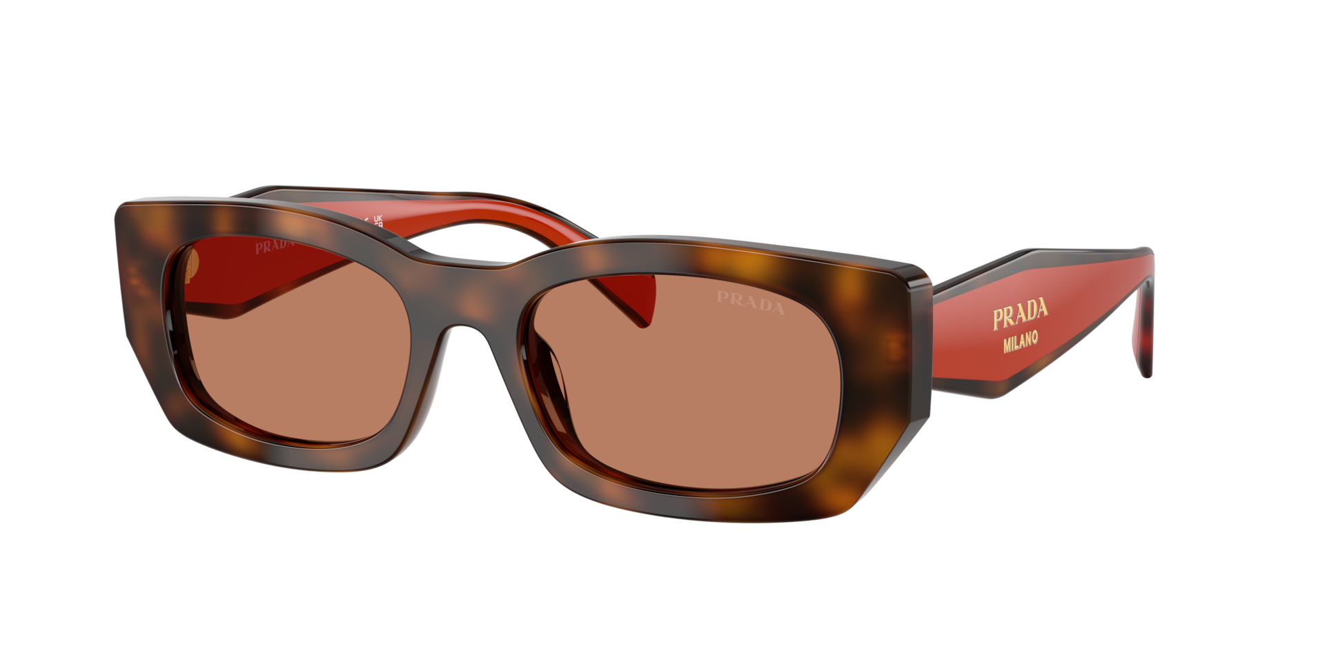 Prada Woman Sunglass PR B05S -  Frame color: Juniper Tortoise/Cotto, Lens color: Brown