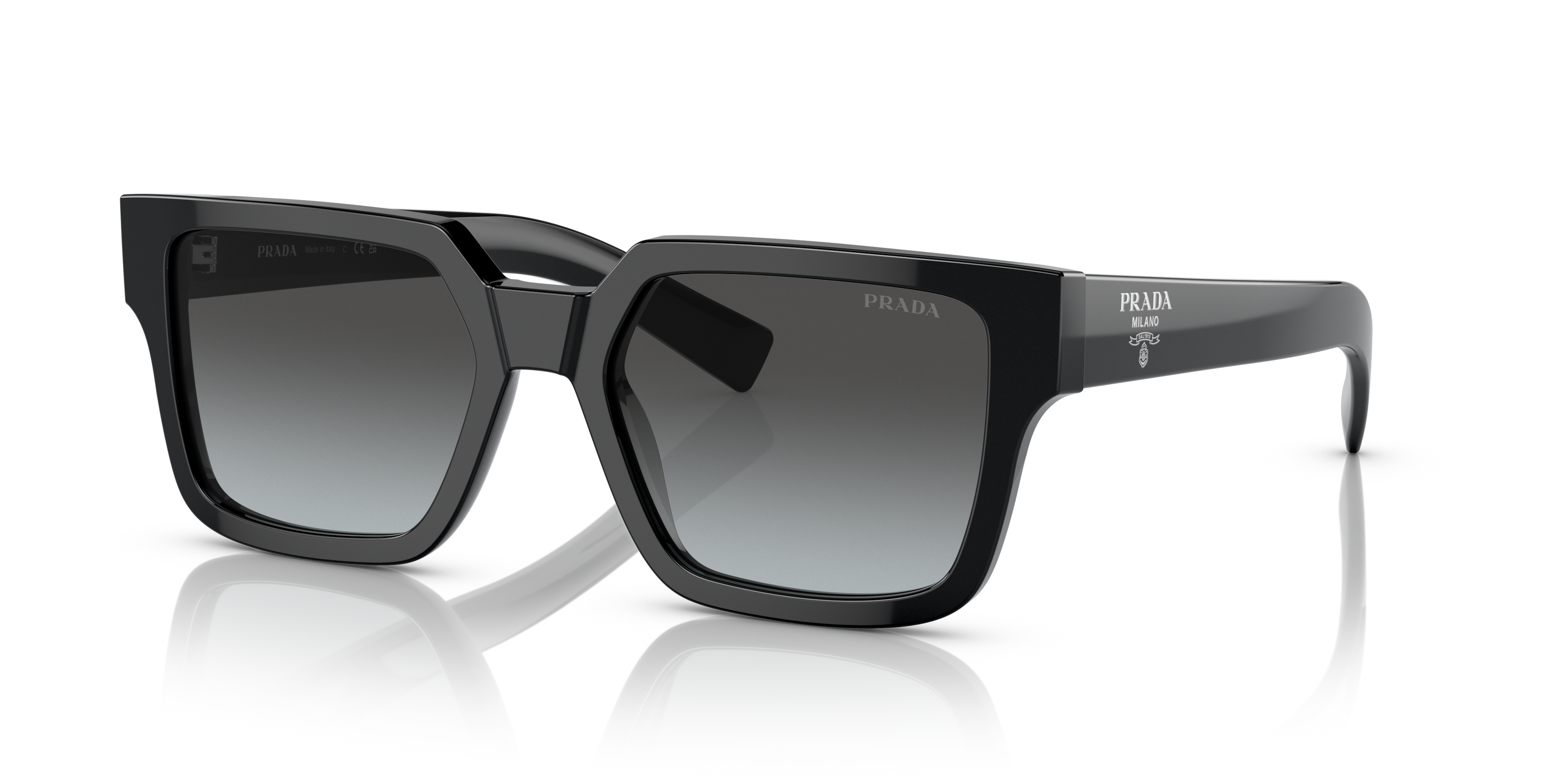 Prada PR 03ZS M (54 - 19) with Grey lenses and Black frame