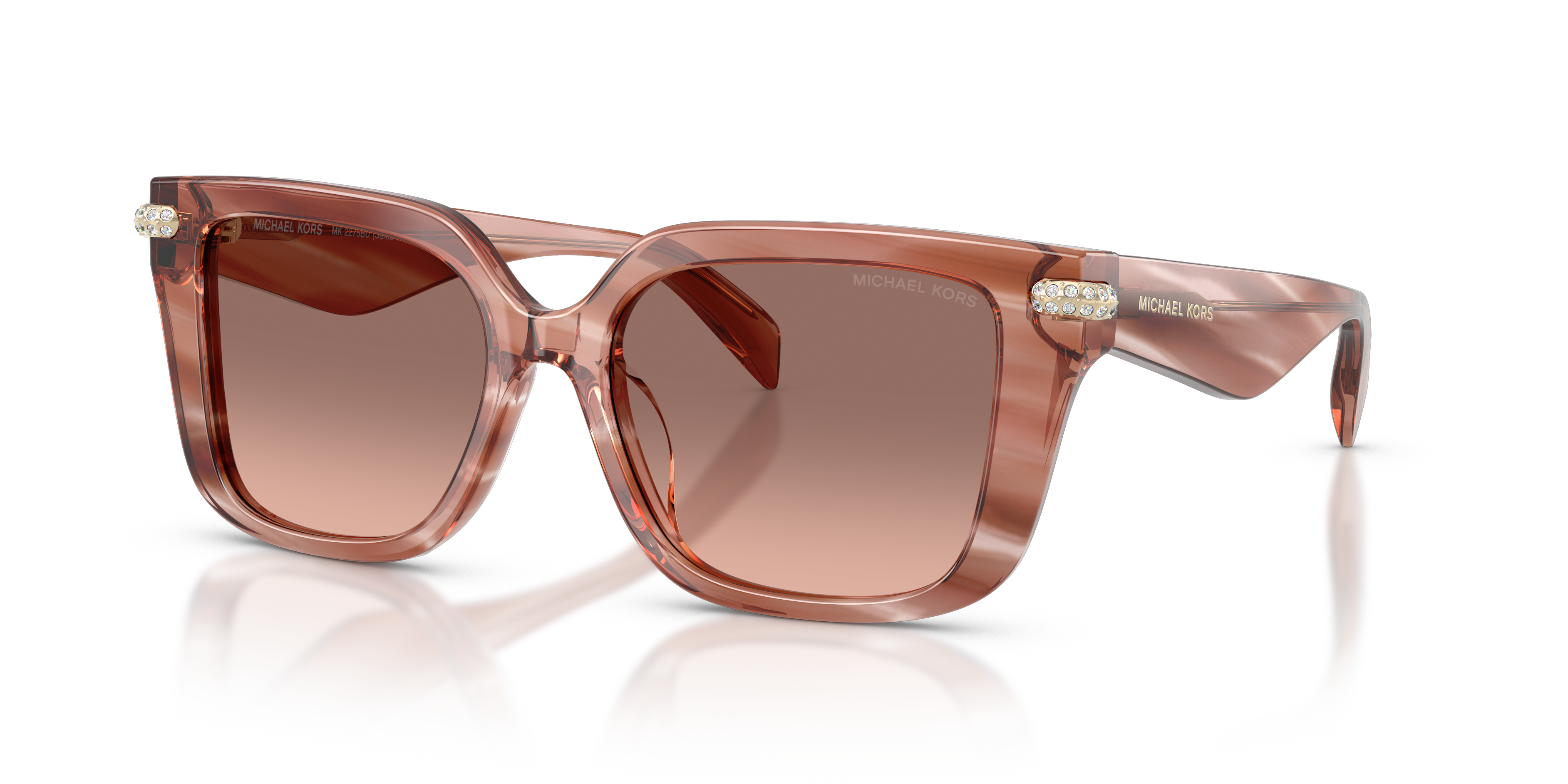 Michael Kors Santo Domingo L (54 - 17) with Brown lenses and Pink