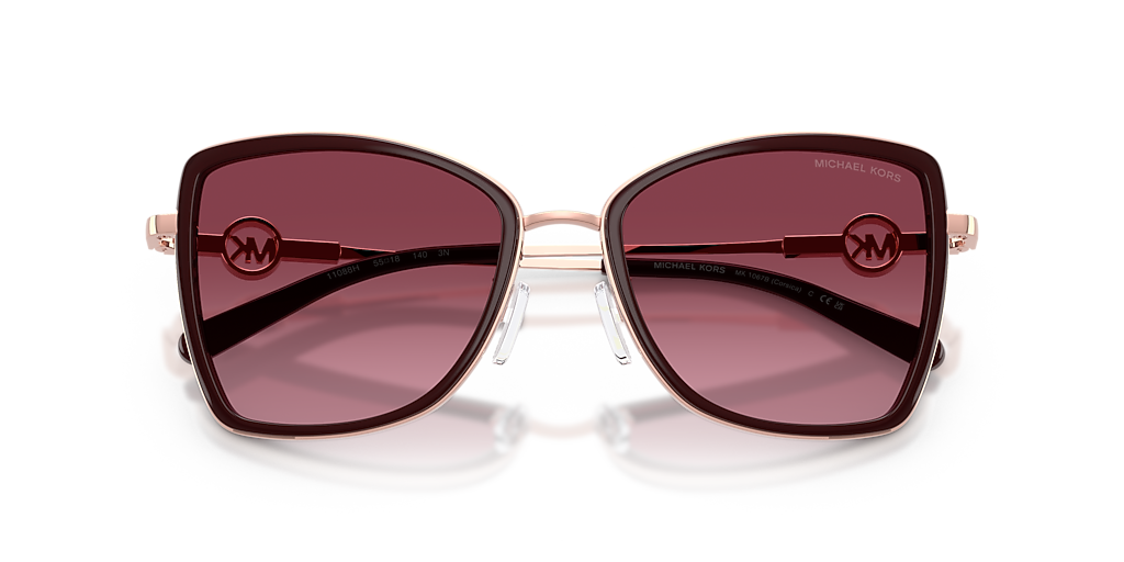 Michael Kors Corsica XL (55 - 18) with Red lenses and Gold frame
