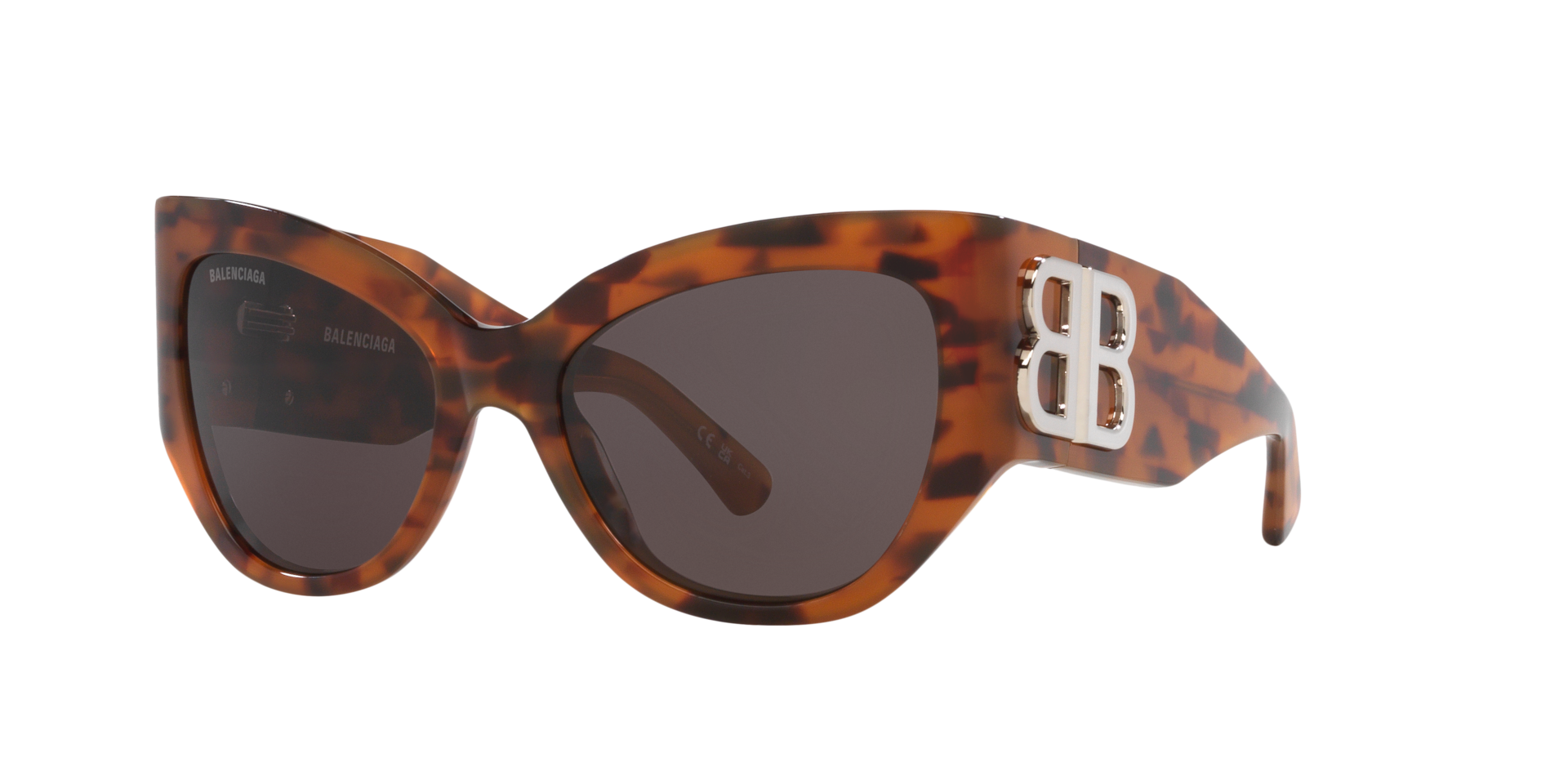 Balenciaga BB0322S M (55 - 19) with Grey lenses and Tortoise frame