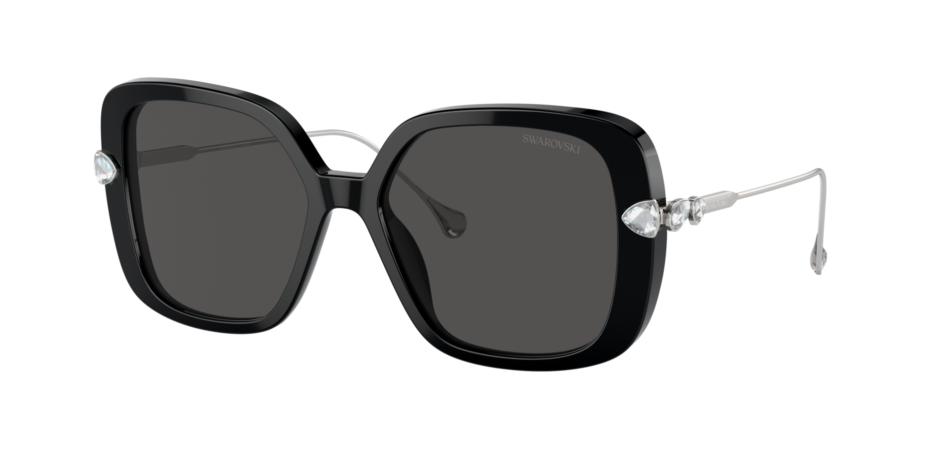 Swarovski Woman Sunglass SK6011 -  Frame color: Black, Lens color: Dark Grey