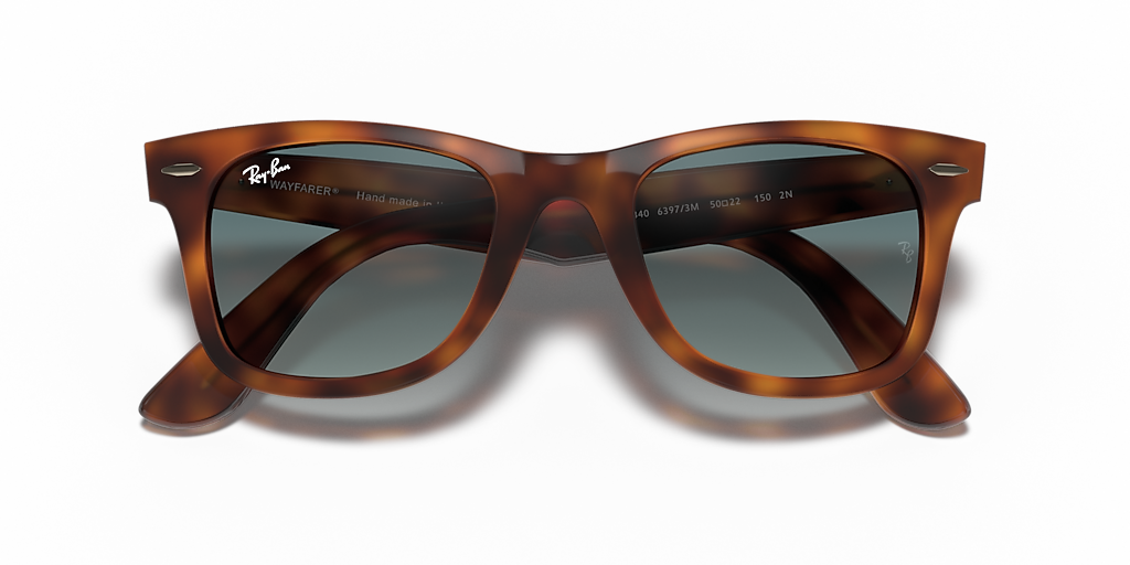 Ray-Ban Wayfarer Ease M (50 - 22) with Blue lenses and Tortoise
